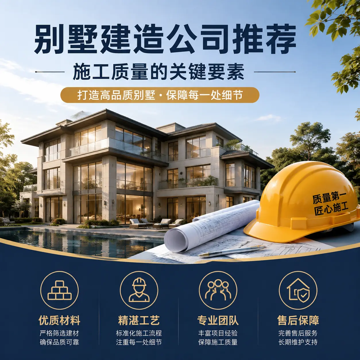 别墅建造公司推荐： 红花岗 施工质量的关键要素