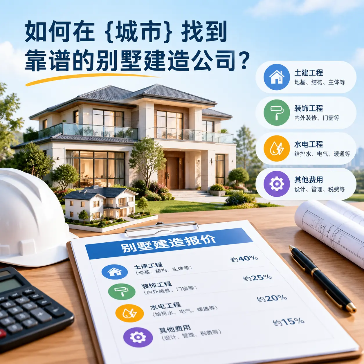 如何在 红花岗 找到靠谱的别墅建造公司?
